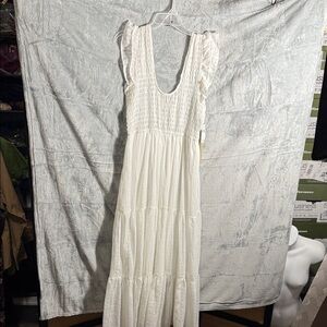 NWT Maxi Dress women size‎ XL tiered layers lightweight white beach vacation